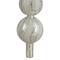 15" Silver and White Glitter Glass Finial Christmas Tree Topper